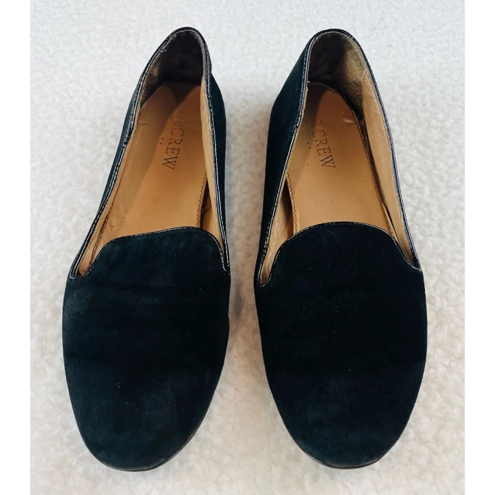 J. CREW • Black Suede Smoking Slippers, 8 - Picture 7 of 14